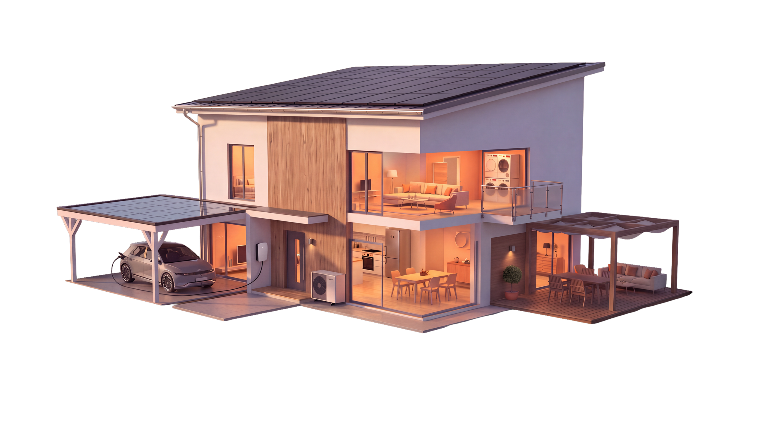 Modernes Haus mit Energietechnik von Helios